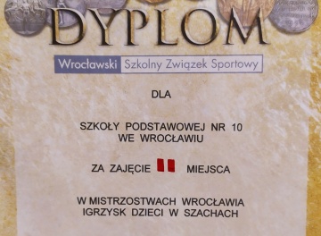 Sukces uczniów II i V msc. w Mistrzostwach Wrocławia Szkół w Szachach